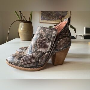 Jeffrey Campbell Brown Snakeskin Heeled Boots